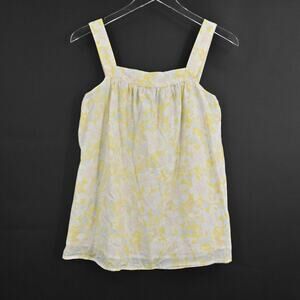 THE NINES BY HATCH Top Womens Size XS Maternity Yellow Floral Sleeveless Tank‎